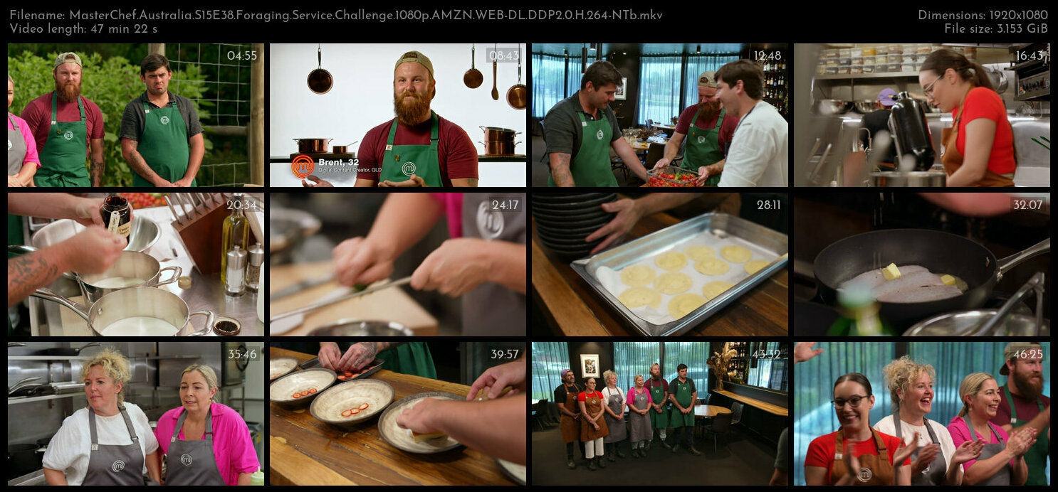 MasterChef Australia S15E38 Foraging Service Challenge 1080p AMZN WEB DL DDP2 0 H 264 NTb TGx