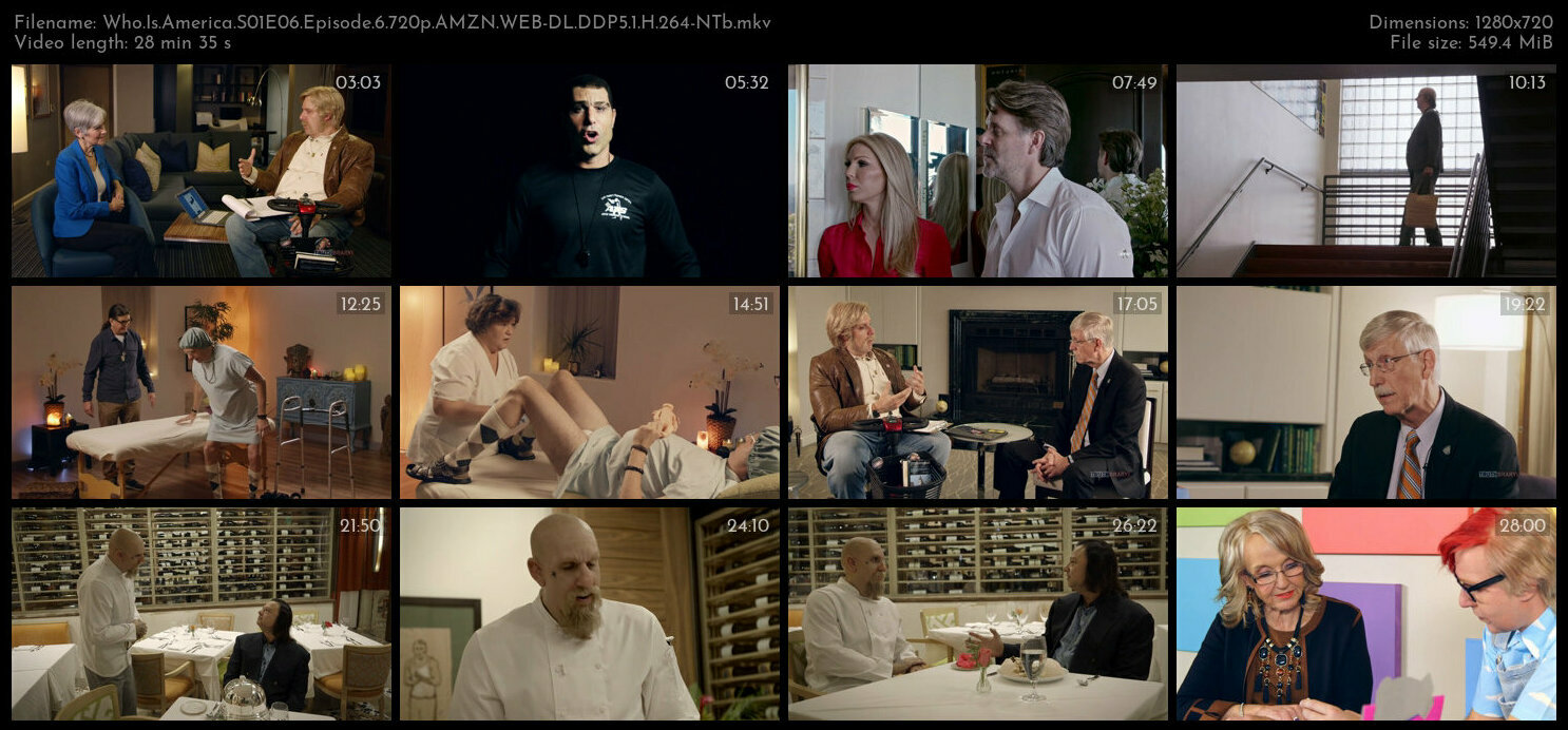 Who Is America S01E06 Episode 6 720p AMZN WEB DL DDP5 1 H 264 NTb TGx