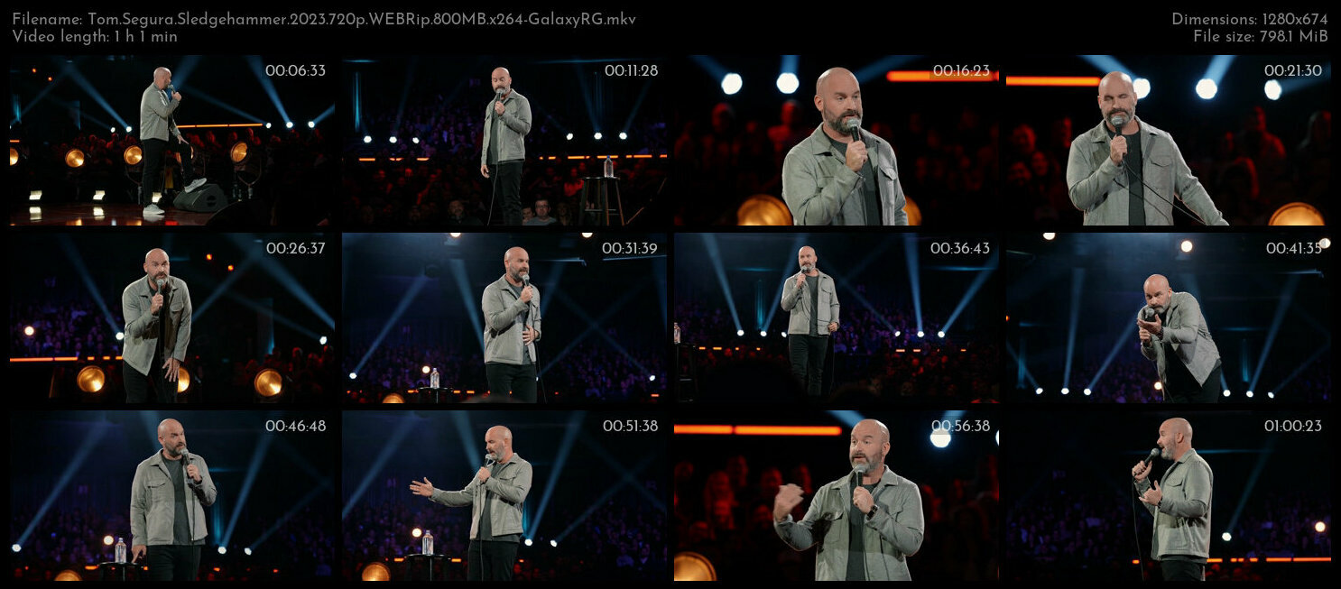 Tom Segura Sledgehammer 2023 720p WEBRip 800MB x264 GalaxyRG