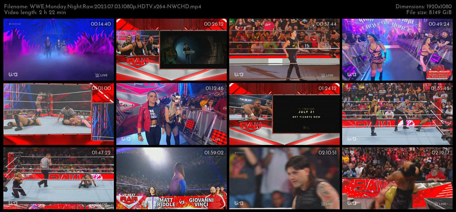 WWE Monday Night Raw 2023 07 03 1080p HDTV x264 NWCHD TGx