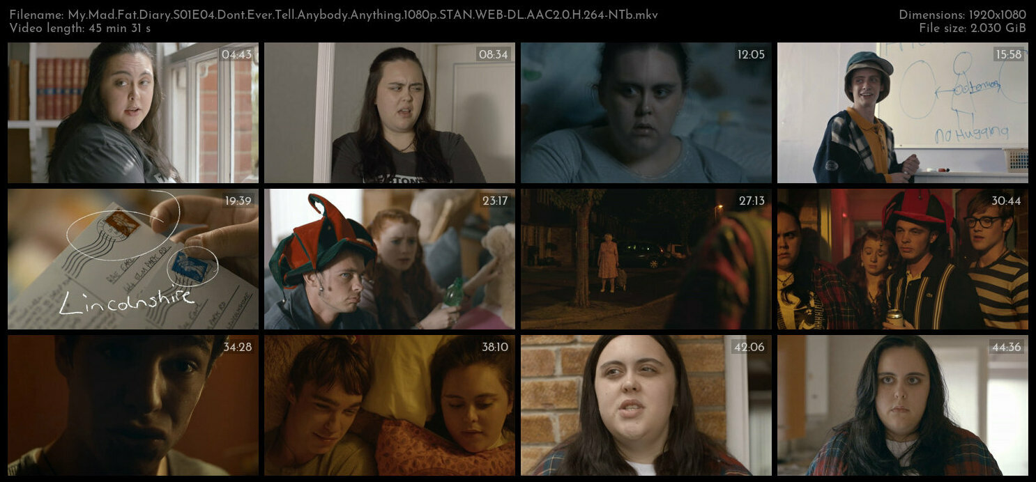 My Mad Fat Diary S01E04 Dont Ever Tell Anybody Anything 1080p STAN WEB DL AAC2 0 H 264 NTb TGx