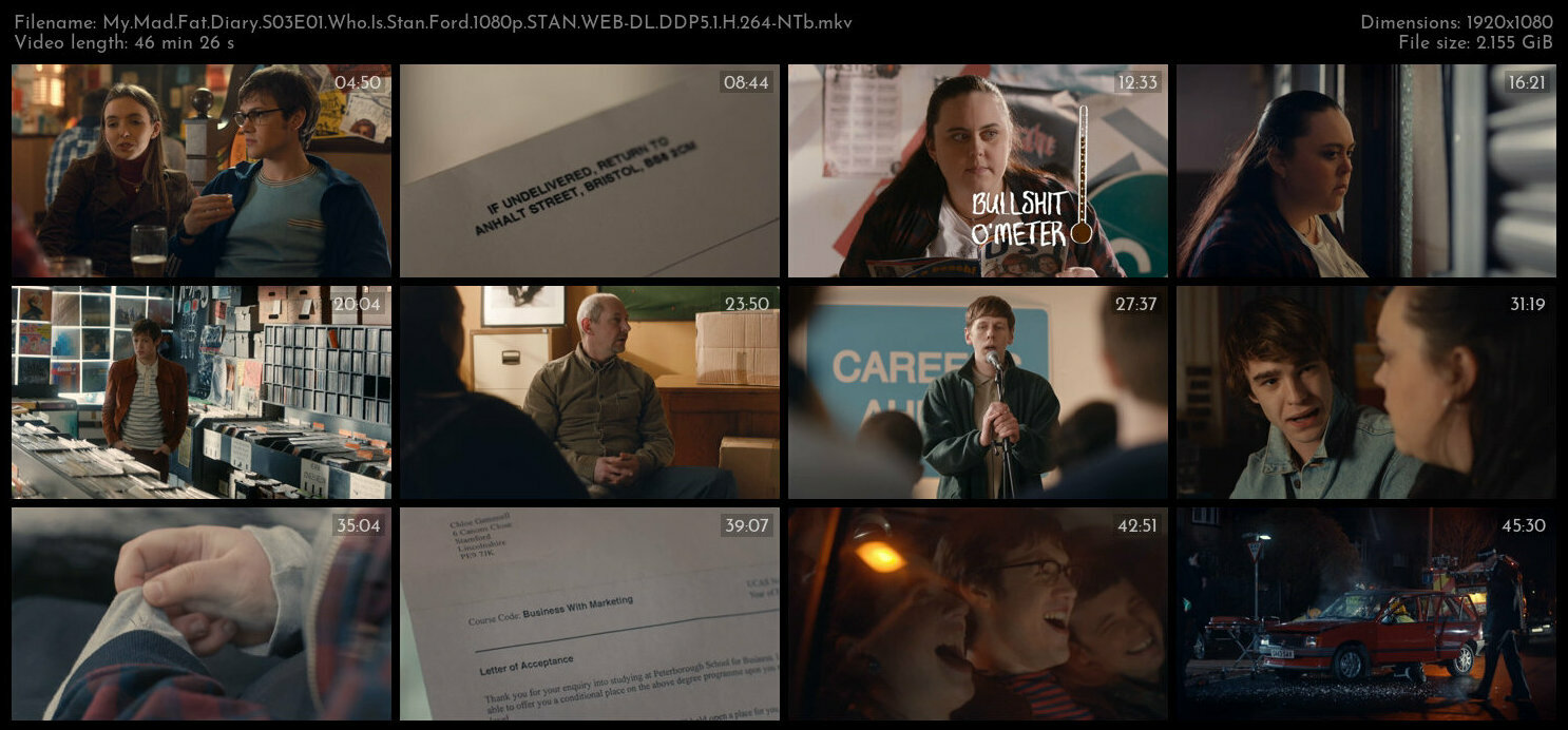 My Mad Fat Diary S03E01 Who Is Stan Ford 1080p STAN WEB DL DDP5 1 H 264 NTb TGx