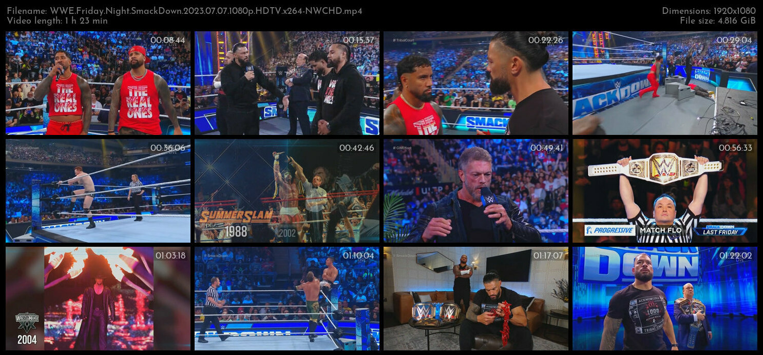 WWE Friday Night SmackDown 2023 07 07 1080p HDTV x264 NWCHD TGx