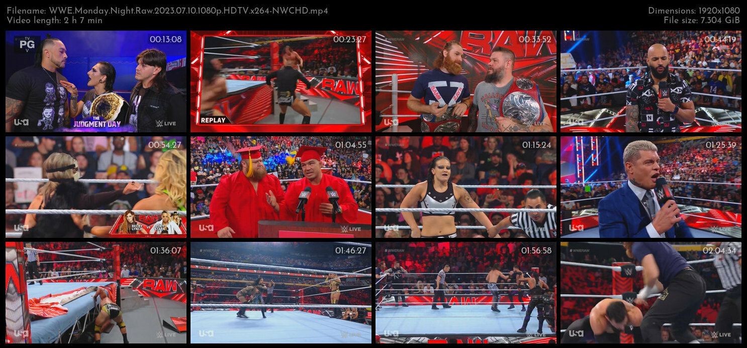 WWE Monday Night Raw 2023 07 10 1080p HDTV x264 NWCHD TGx