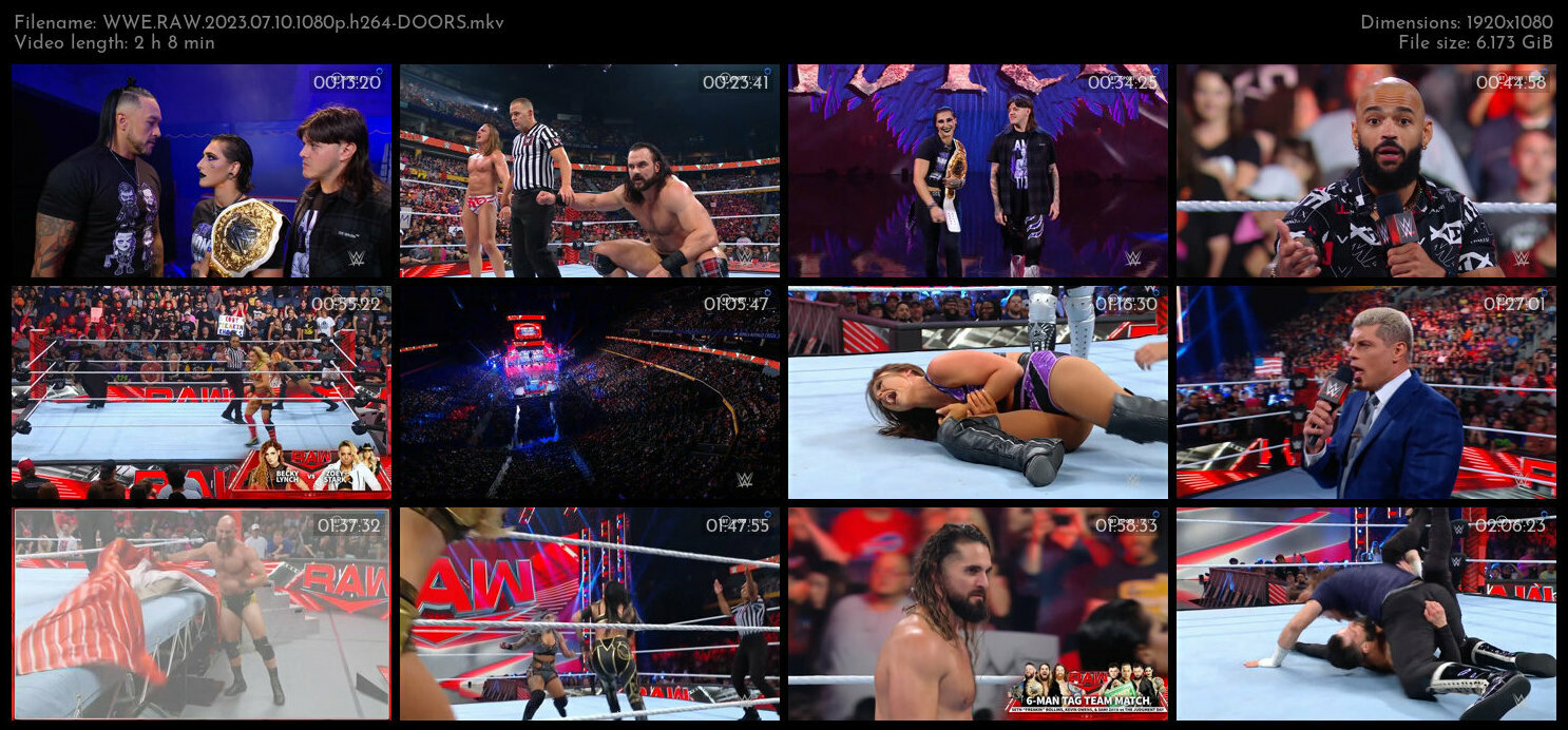 WWE RAW 2023 07 10 1080p h264 DOORS TGx