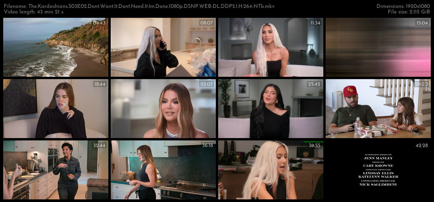The Kardashians S03E02 Dont Want It Dont Need It Im Done 1080p DSNP WEB DL DDP5 1 H 264 NTb TGx