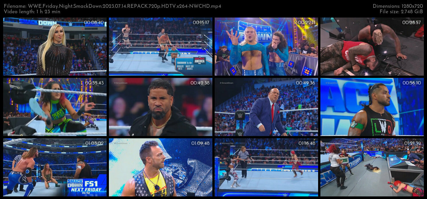 WWE Friday Night SmackDown 2023 07 14 REPACK 720p HDTV x264 NWCHD TGx
