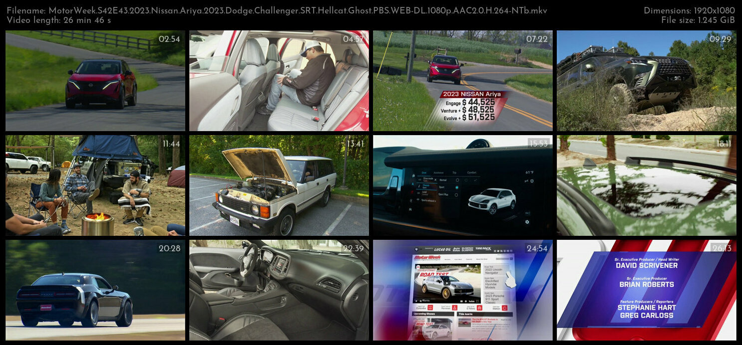 MotorWeek S42E43 2023 Nissan Ariya 2023 Dodge Challenger SRT Hellcat Ghost PBS WEB DL 1080p AAC2 0 H