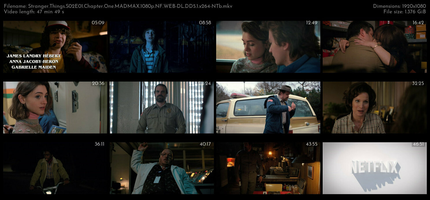 Stranger Things S02E01 Chapter One MADMAX 1080p NF WEB DL DD5 1 x264 NTb TGx