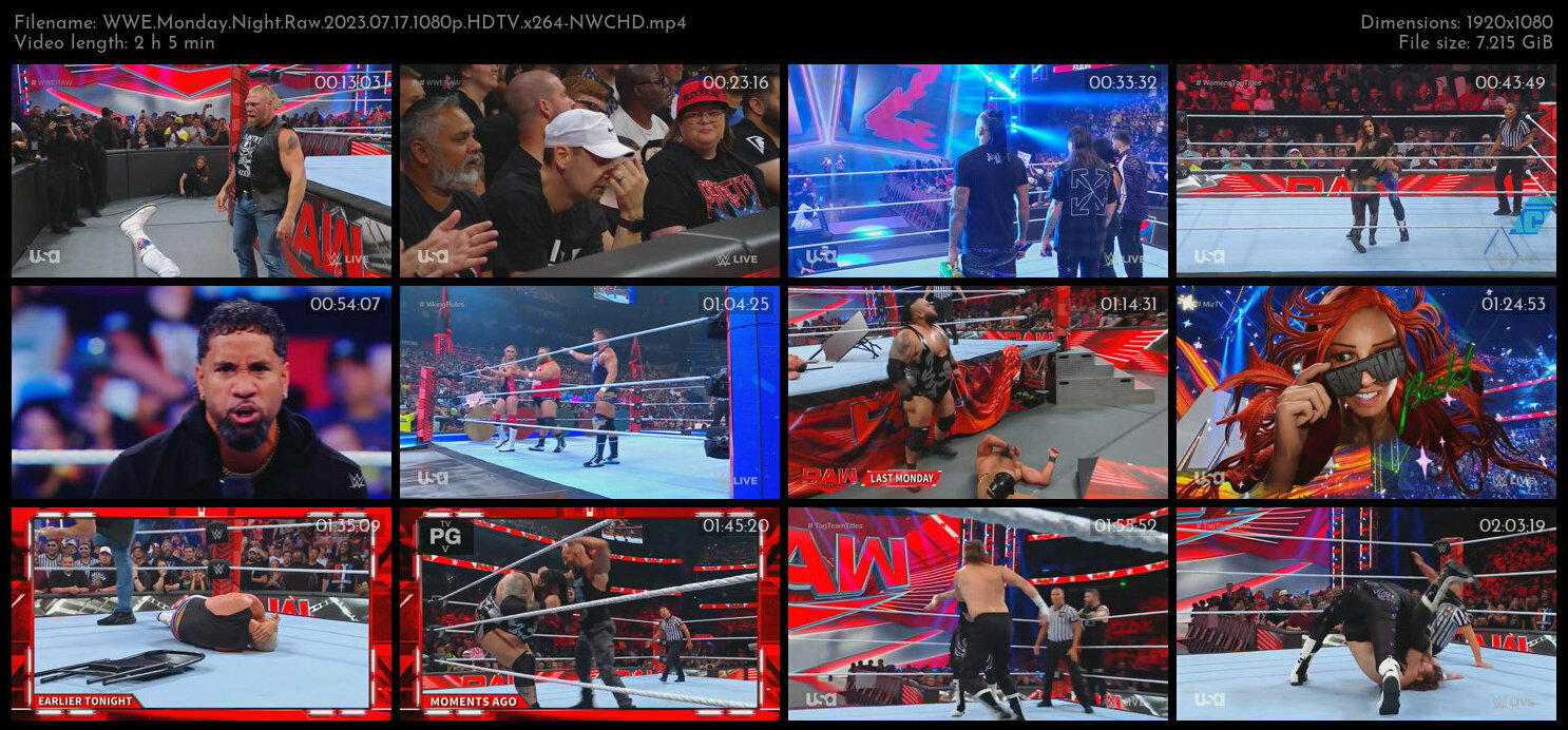 WWE Monday Night Raw 2023 07 17 1080p HDTV x264 NWCHD TGx