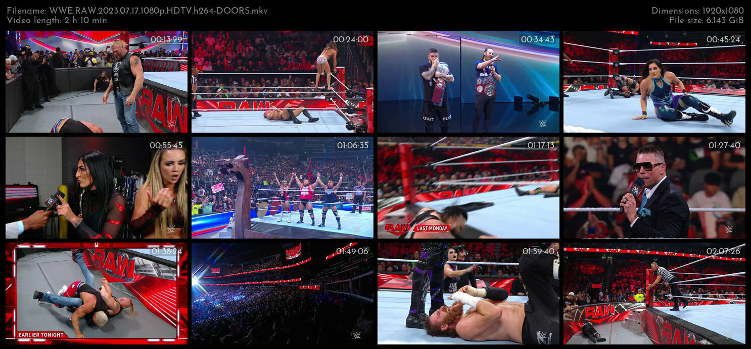 WWE RAW 2023 07 17 1080p HDTV h264 DOORS TGx