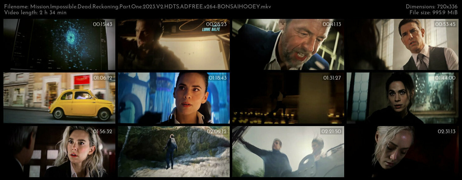 Mission Impossible Dead Reckoning Part One 2023 V2 HDTS ADFREE x264 BONSAIHOOEY TGx