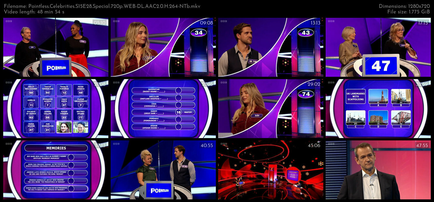 Pointless Celebrities S15E28 Special 720p WEB DL AAC2 0 H 264 NTb TGx