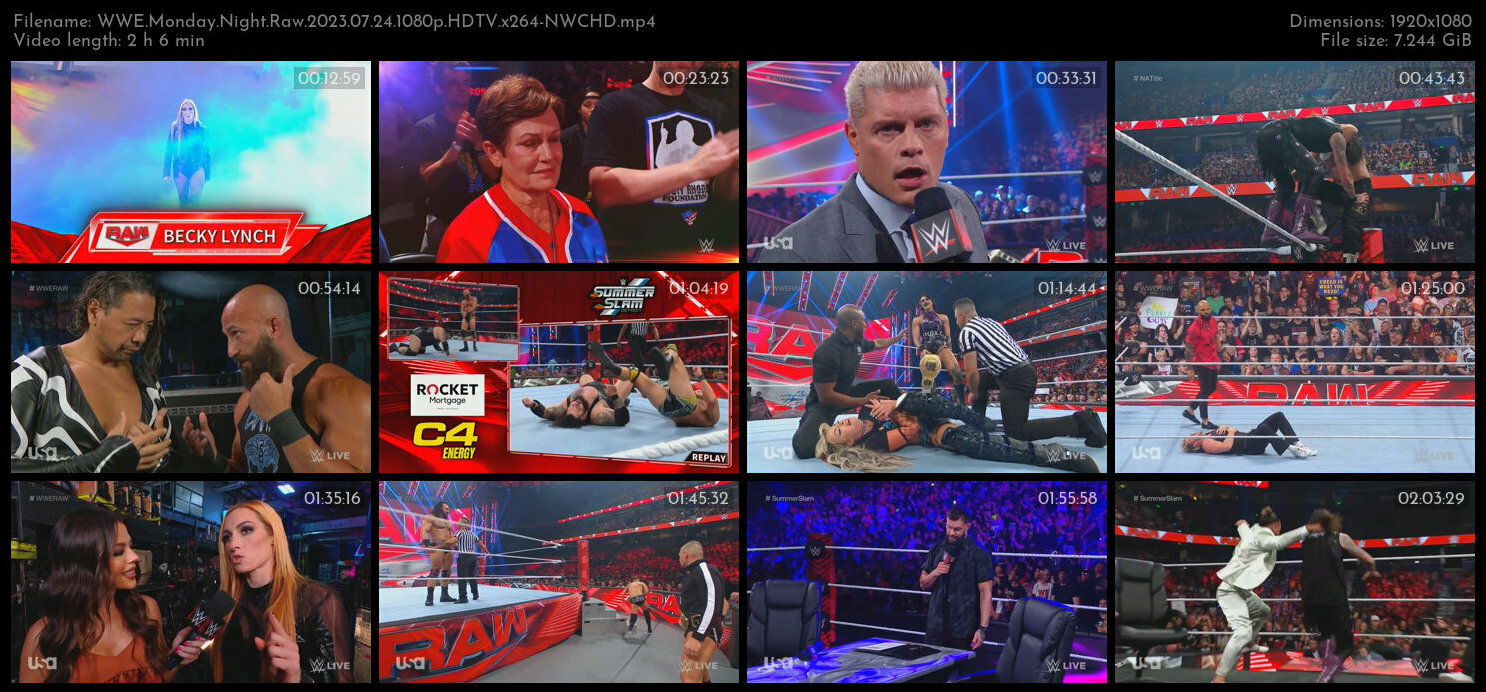 WWE Monday Night Raw 2023 07 24 1080p HDTV x264 NWCHD TGx