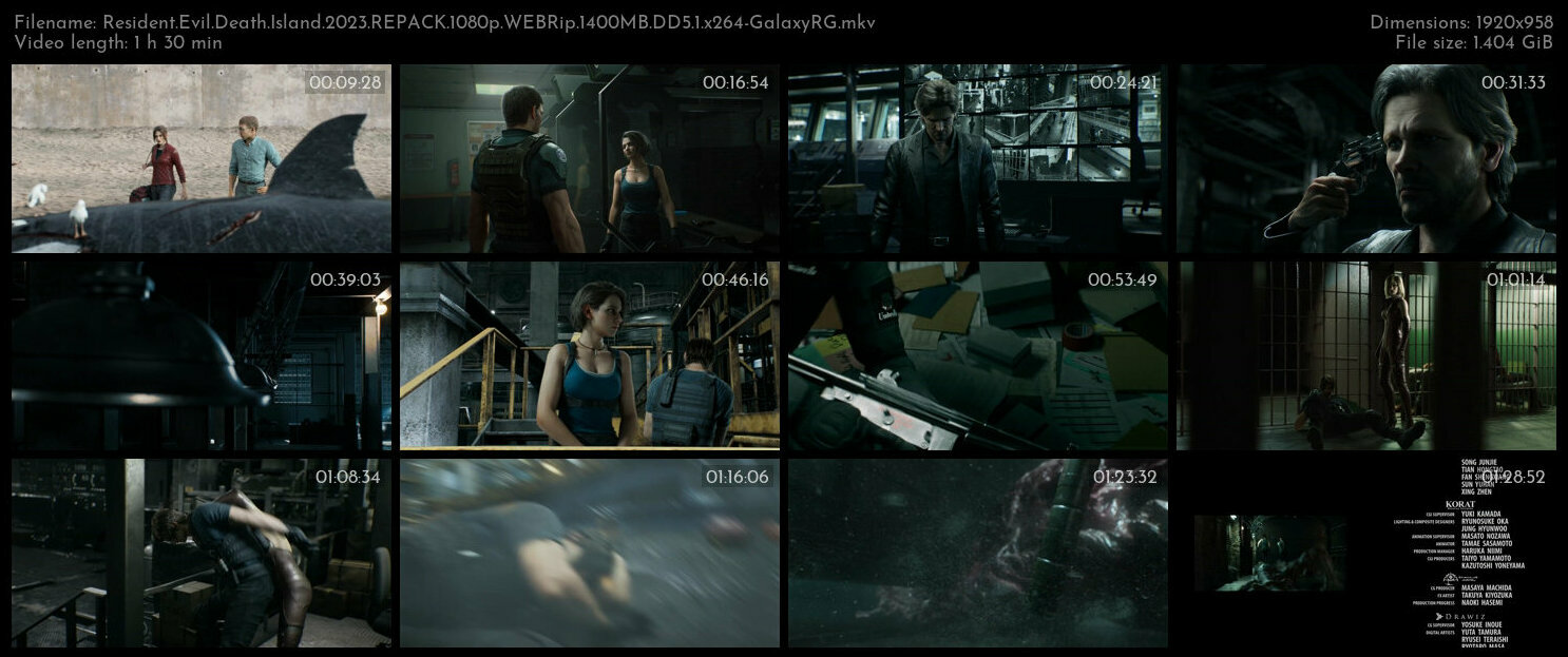 Resident Evil Death Island 2023 REPACK 1080p WEBRip 1400MB DD5 1 x264 GalaxyRG