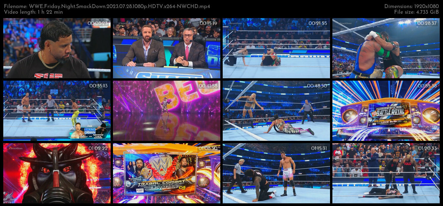 WWE Friday Night SmackDown 2023 07 28 1080p HDTV x264 NWCHD TGx