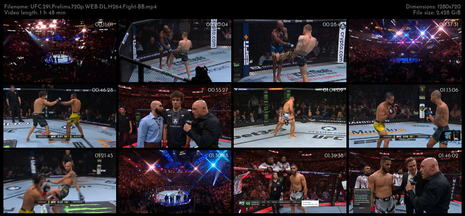 UFC 291 Prelims 720p WEB DL H264 Fight BB