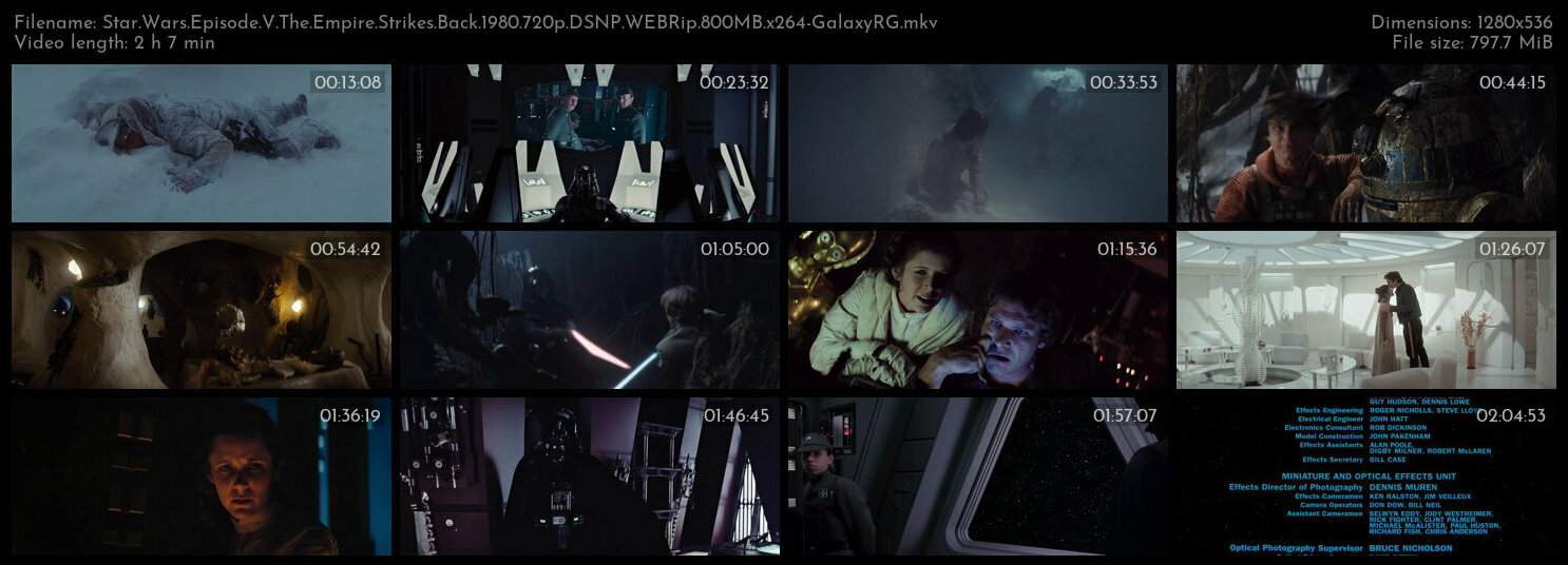 Star Wars Episode V The Empire Strikes Back 1980 720p DSNP WEBRip 800MB x264 GalaxyRG