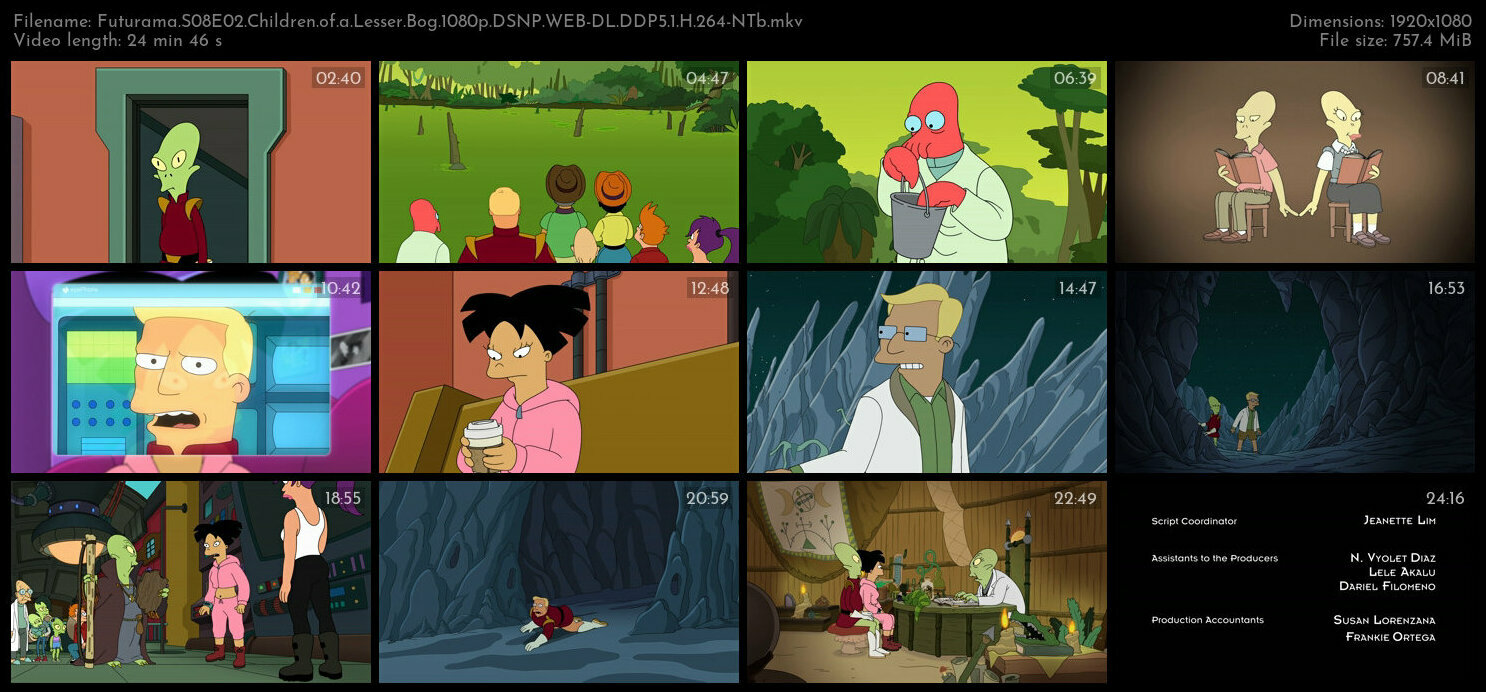 Futurama S08E02 Children of a Lesser Bog 1080p DSNP WEB DL DDP5 1 H 264 NTb TGx
