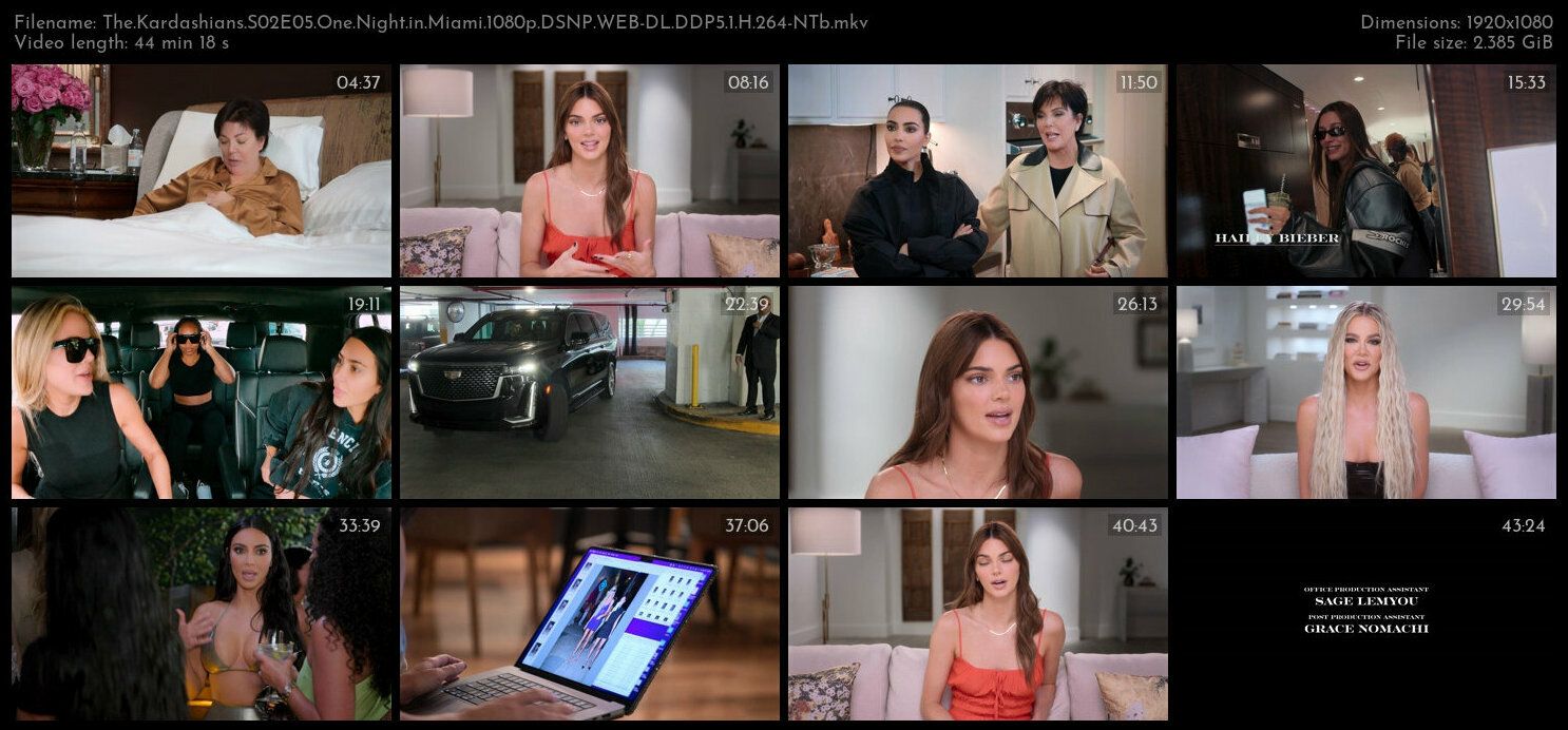 The Kardashians S02E05 One Night in Miami 1080p DSNP WEB DL DDP5 1 H 264 NTb TGx