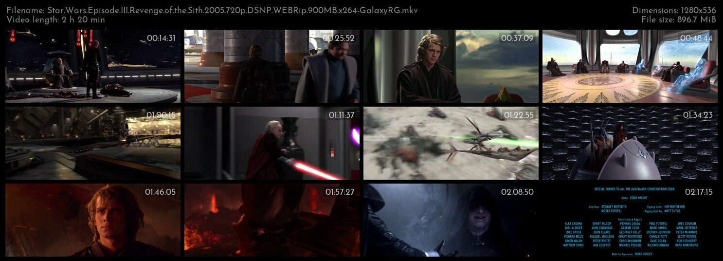 Star Wars Episode III Revenge of the Sith 2005 720p DSNP WEBRip 900MB x264 GalaxyRG