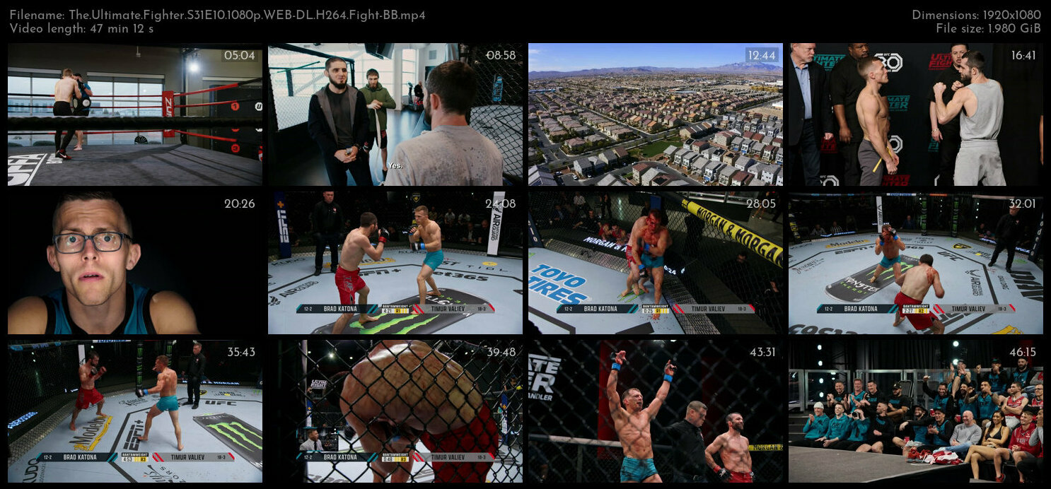 The Ultimate Fighter S31E10 1080p WEB DL H264 Fight BB
