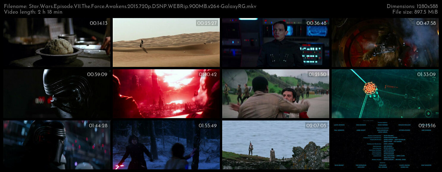 Star Wars Episode VII The Force Awakens 2015 720p DSNP WEBRip 900MB x264 GalaxyRG