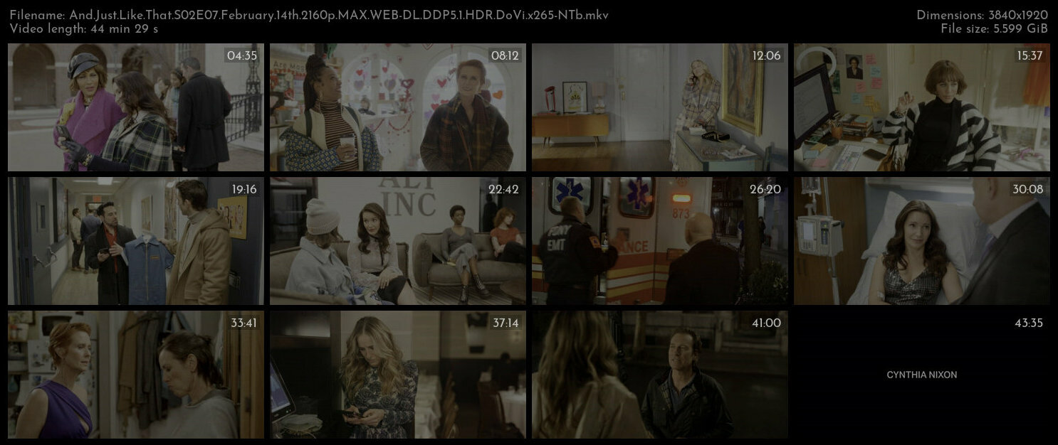 And Just Like That S02E07 2160p MAX WEB DL DDPA5 1 HDR DV HEVC NTb TGx