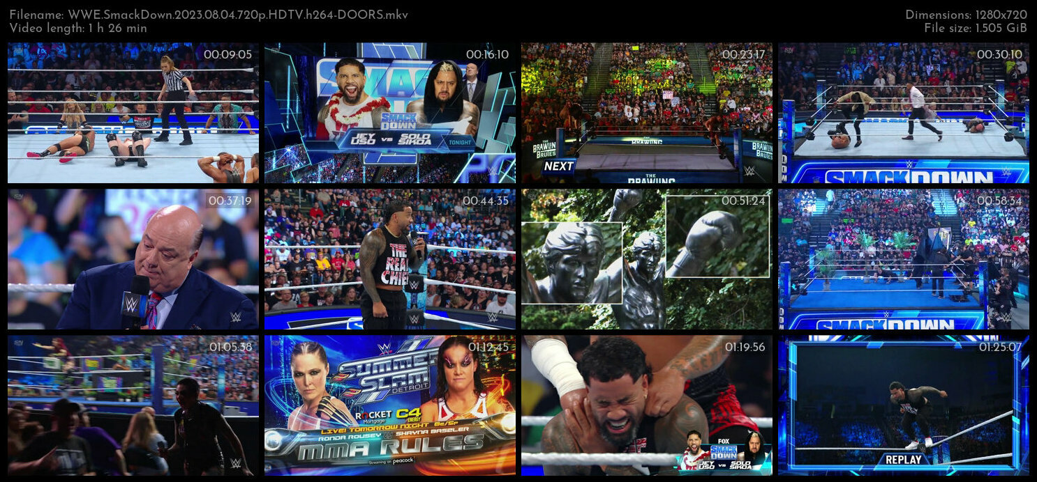 WWE SmackDown 2023 08 04 720p HDTV h264 DOORS TGx