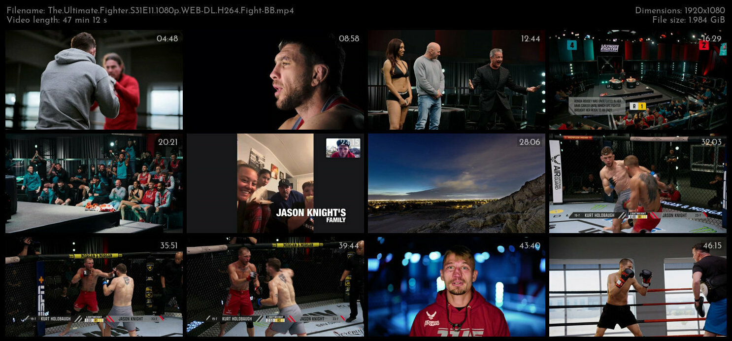 The Ultimate Fighter S31E11 1080p WEB DL H264 Fight BB