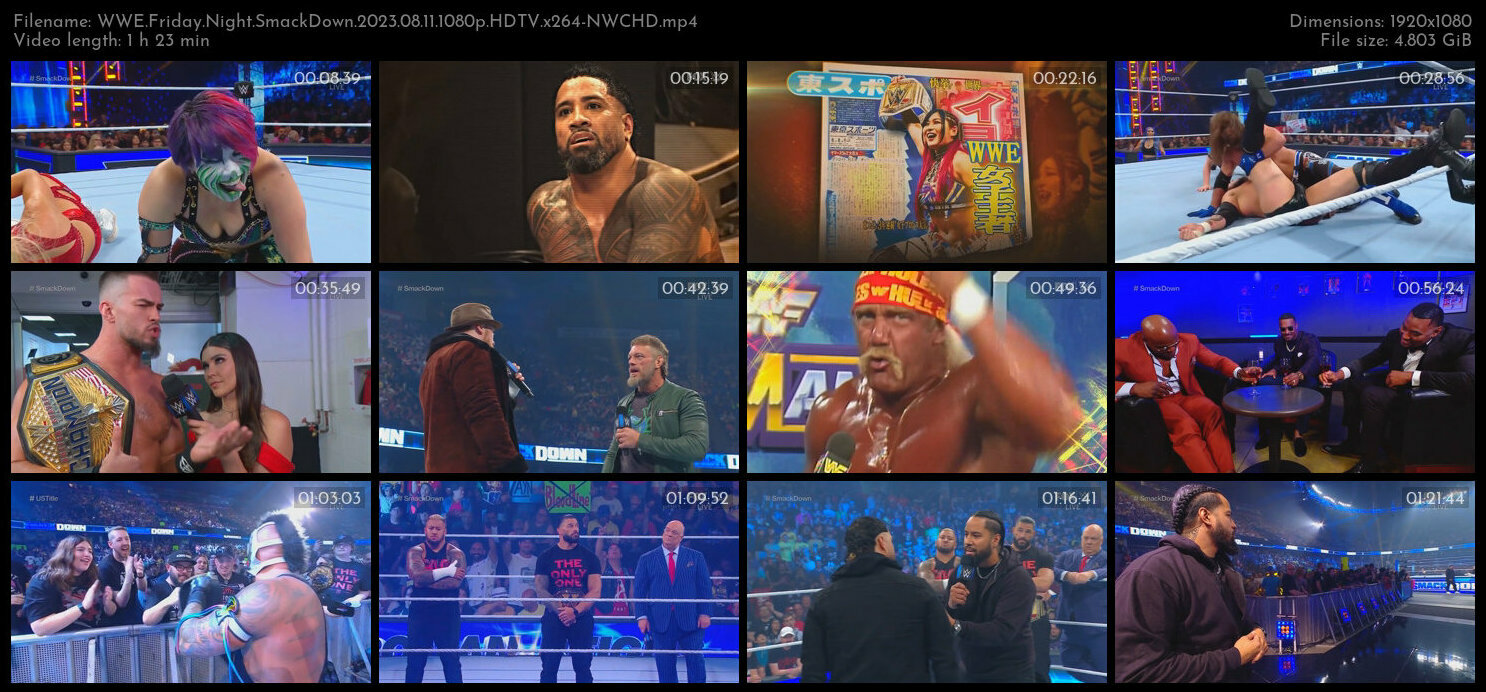 WWE Friday Night SmackDown 2023 08 11 1080p HDTV x264 NWCHD TGx