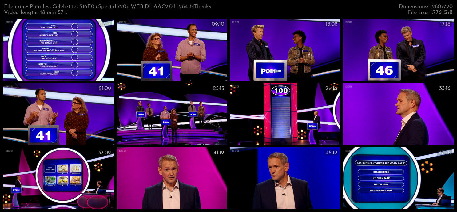 Pointless Celebrities S16E03 Special 720p WEB DL AAC2 0 H 264 NTb TGx