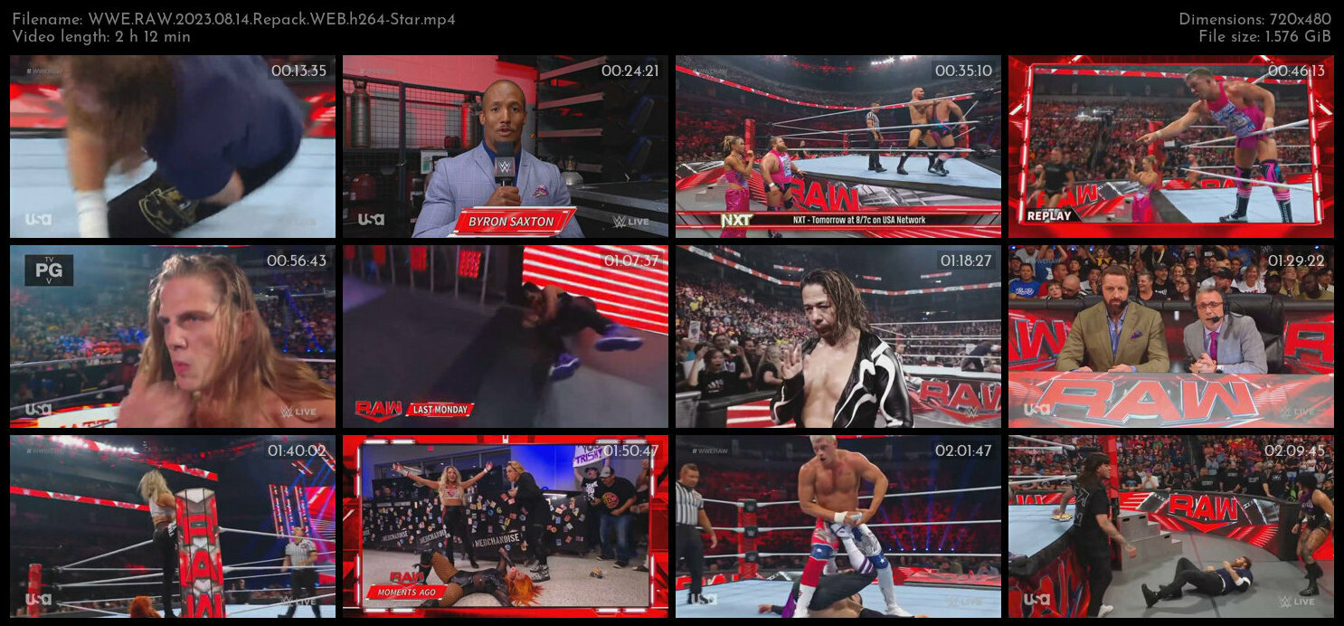 WWE RAW 2023 08 14 Repack WEB h264 Star TGx