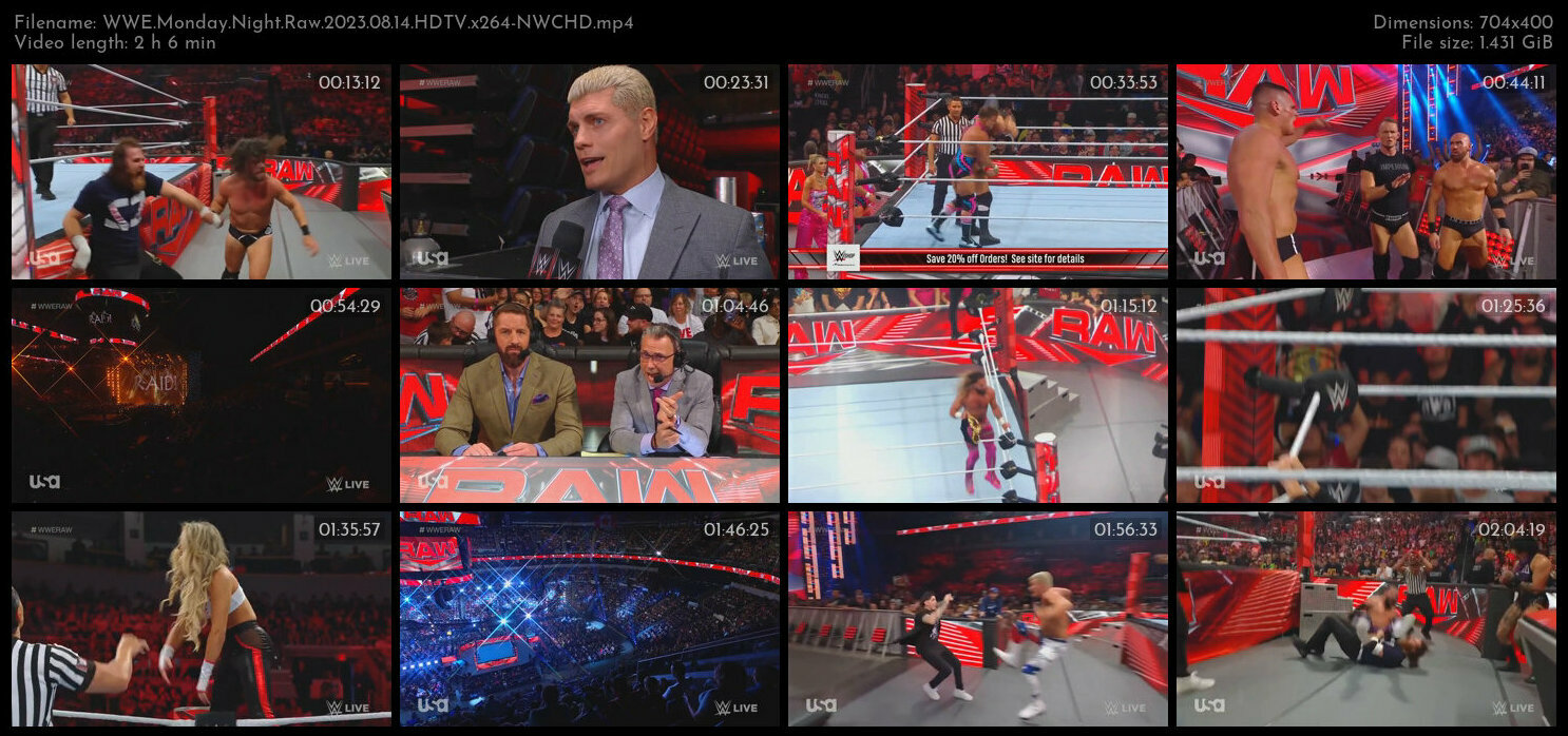 WWE Monday Night Raw 2023 08 14 HDTV x264 NWCHD TGx