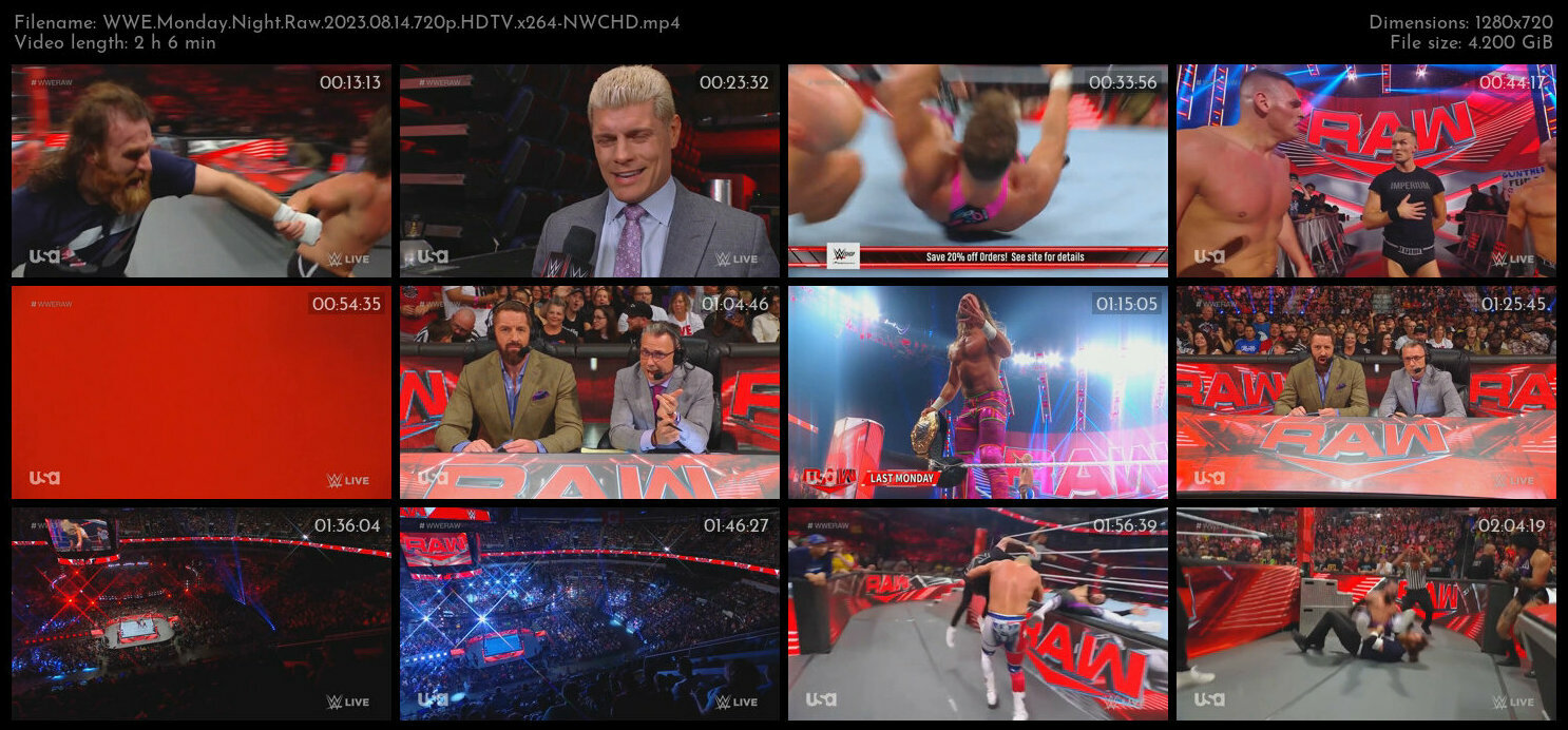 WWE Monday Night Raw 2023 08 14 720p HDTV x264 NWCHD TGx