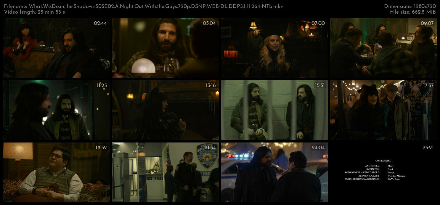 What We Do in the Shadows S05E02 A Night Out With the Guys 720p DSNP WEB DL DDP5 1 H 264 NTb TGx