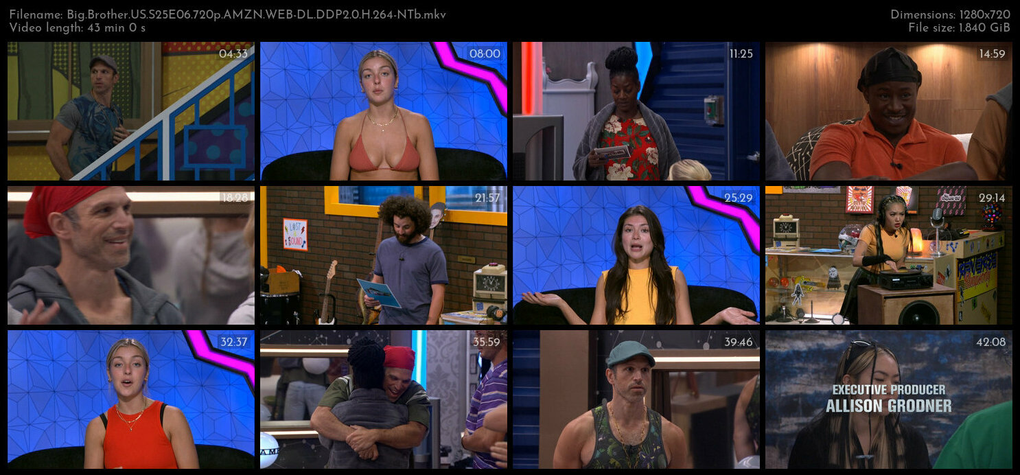 Big Brother US S25E06 720p AMZN WEB DL DDP2 0 H 264 NTb TGx