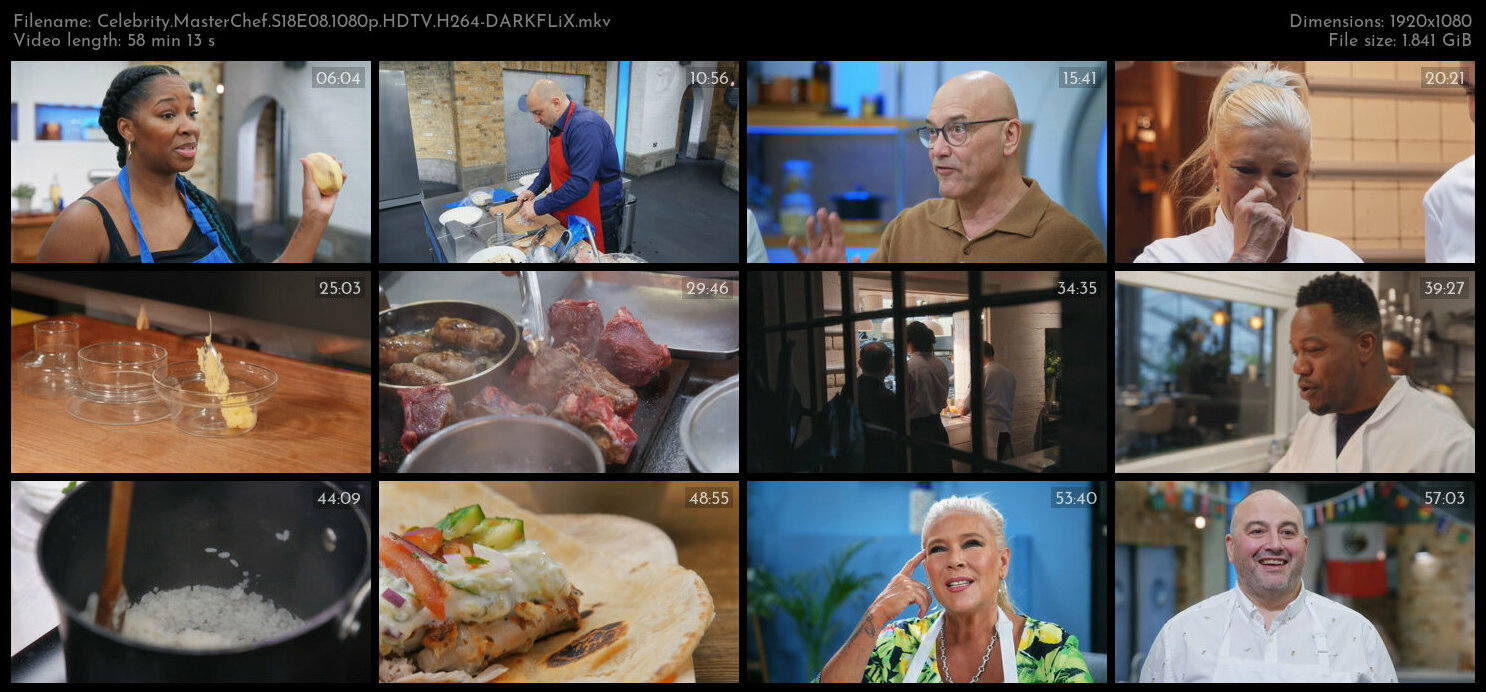 Celebrity MasterChef S18E08 1080p HDTV H264 DARKFLiX TGx