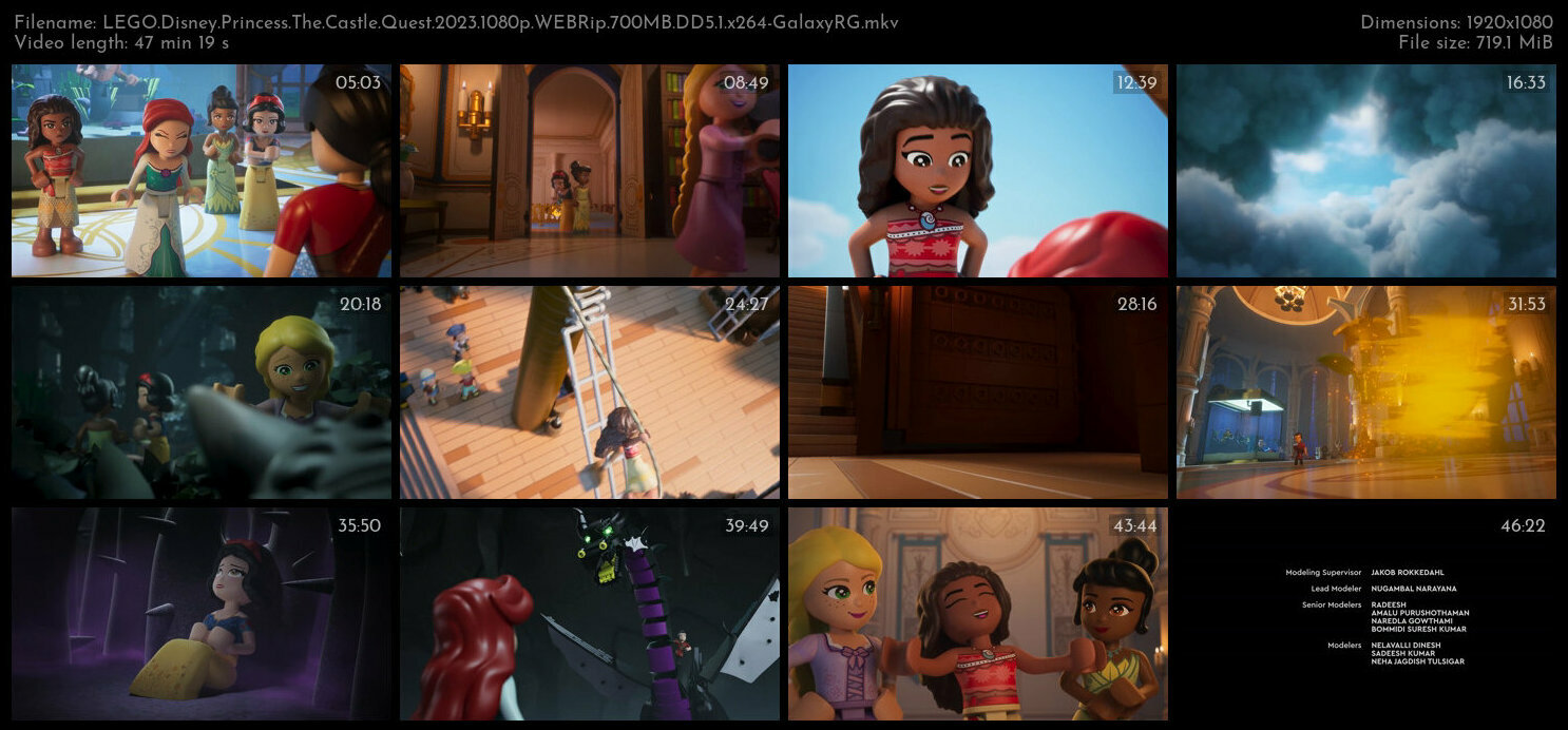 LEGO Disney Princess The Castle Quest 2023 1080p WEBRip 700MB DD5 1 x264 GalaxyRG