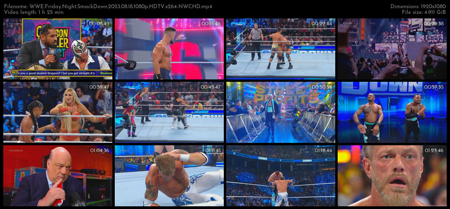 WWE Friday Night SmackDown 2023 08 18 1080p HDTV x264 NWCHD TGx