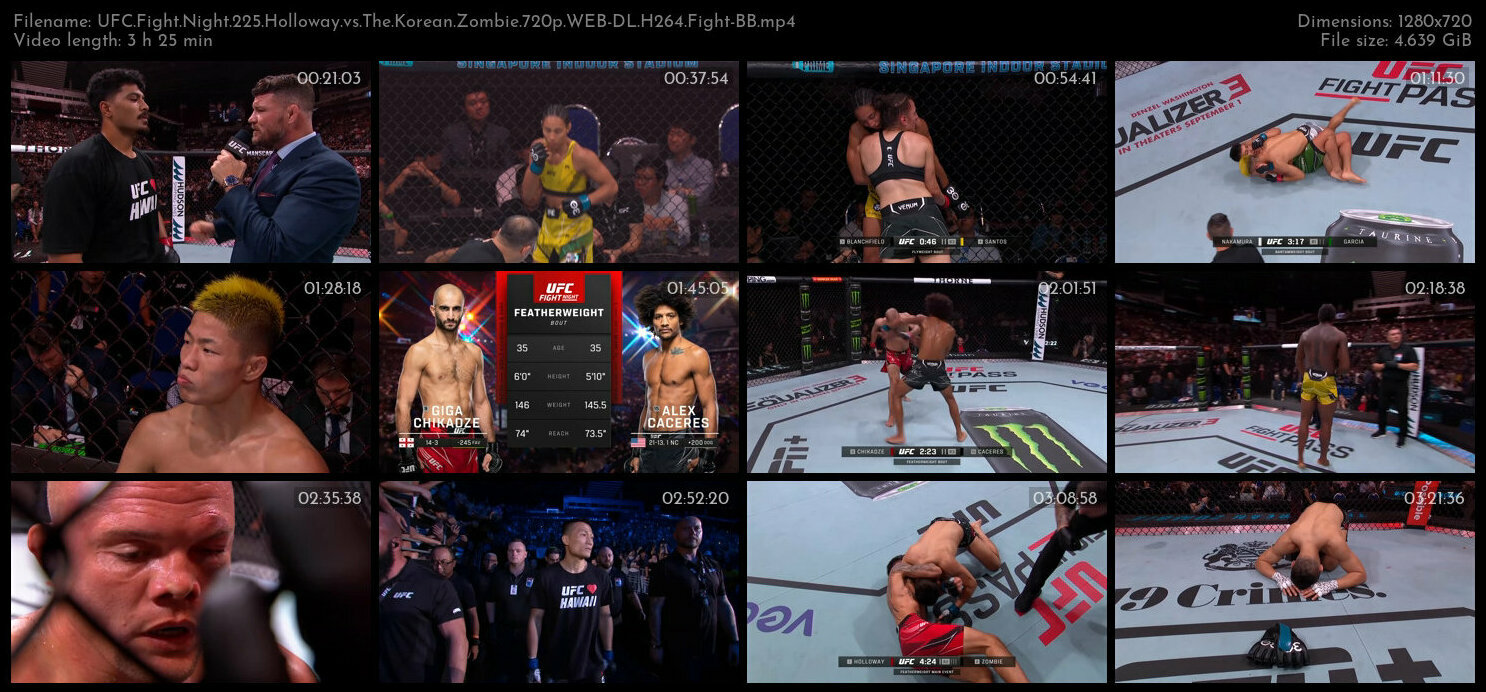 UFC Fight Night 225 Holloway vs The Korean Zombie 720p WEB DL H264 Fight BB