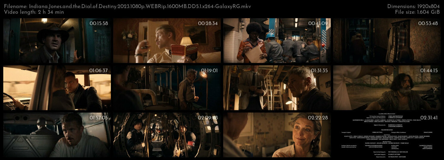 Indiana Jones and the Dial of Destiny 2023 1080p WEBRip 1600MB DD5 1 x264 GalaxyRG