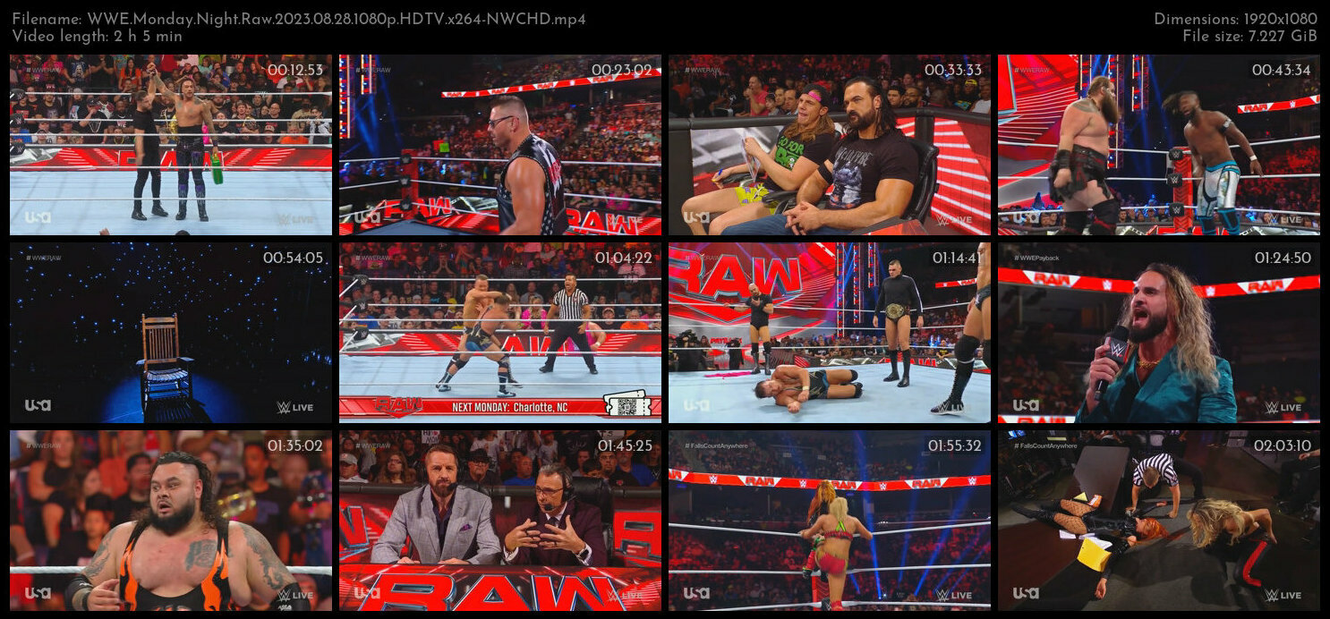 WWE Monday Night Raw 2023 08 28 1080p HDTV x264 NWCHD TGx