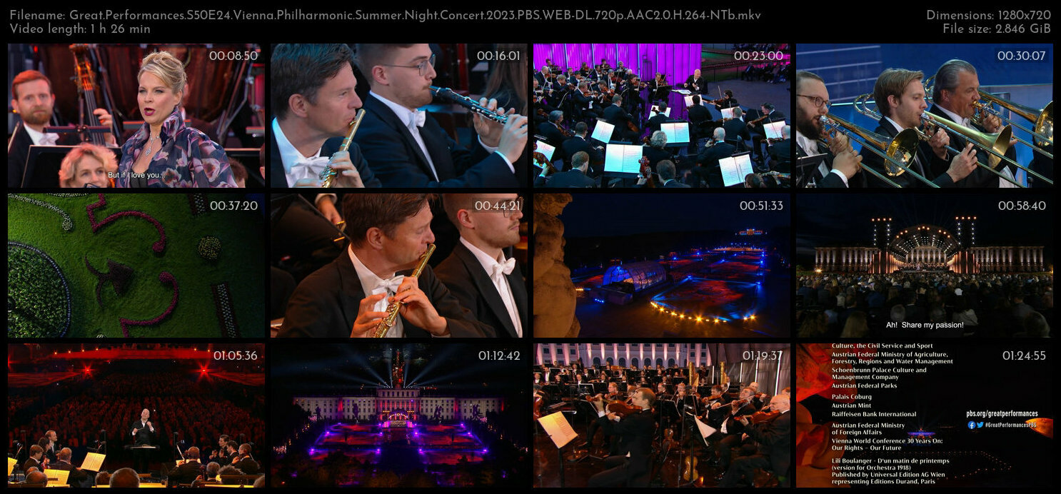 Great Performances S50E24 Vienna Philharmonic Summer Night Concert 2023 PBS WEB DL 720p AAC2 0 H 264