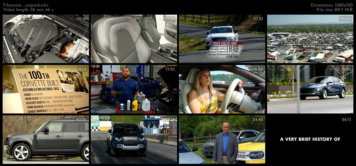 MotorWeek S42E51 2023 Volvo S60 Recharge 2023 Land Rover Defender 130 PBS WEB DL 720p AAC2 0 H 264 N