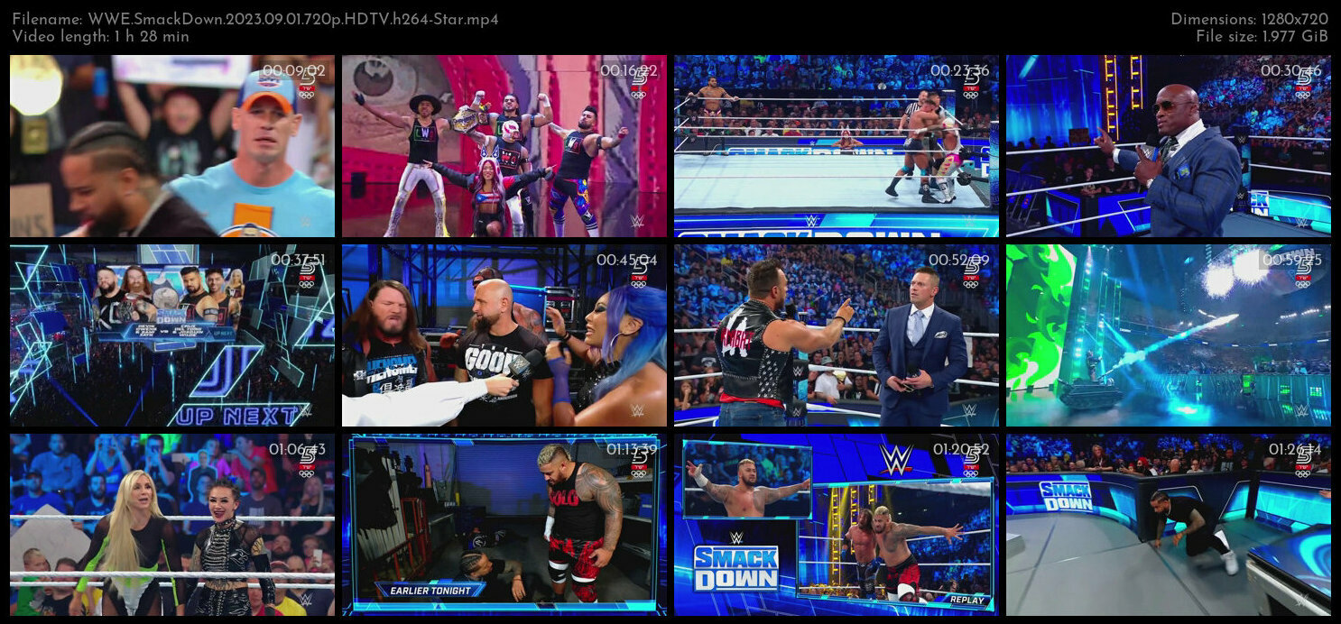 WWE SmackDown 2023 09 01 720p HDTV h264 Star TGx