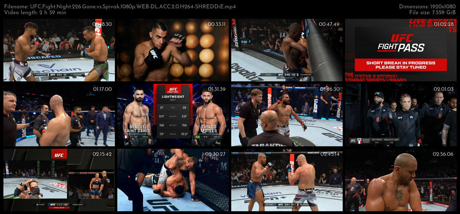 UFC Fight Night 226 Gane vs Spivak 1080p WEB DL ACC 2 0 H264 SHREDDiE TGx