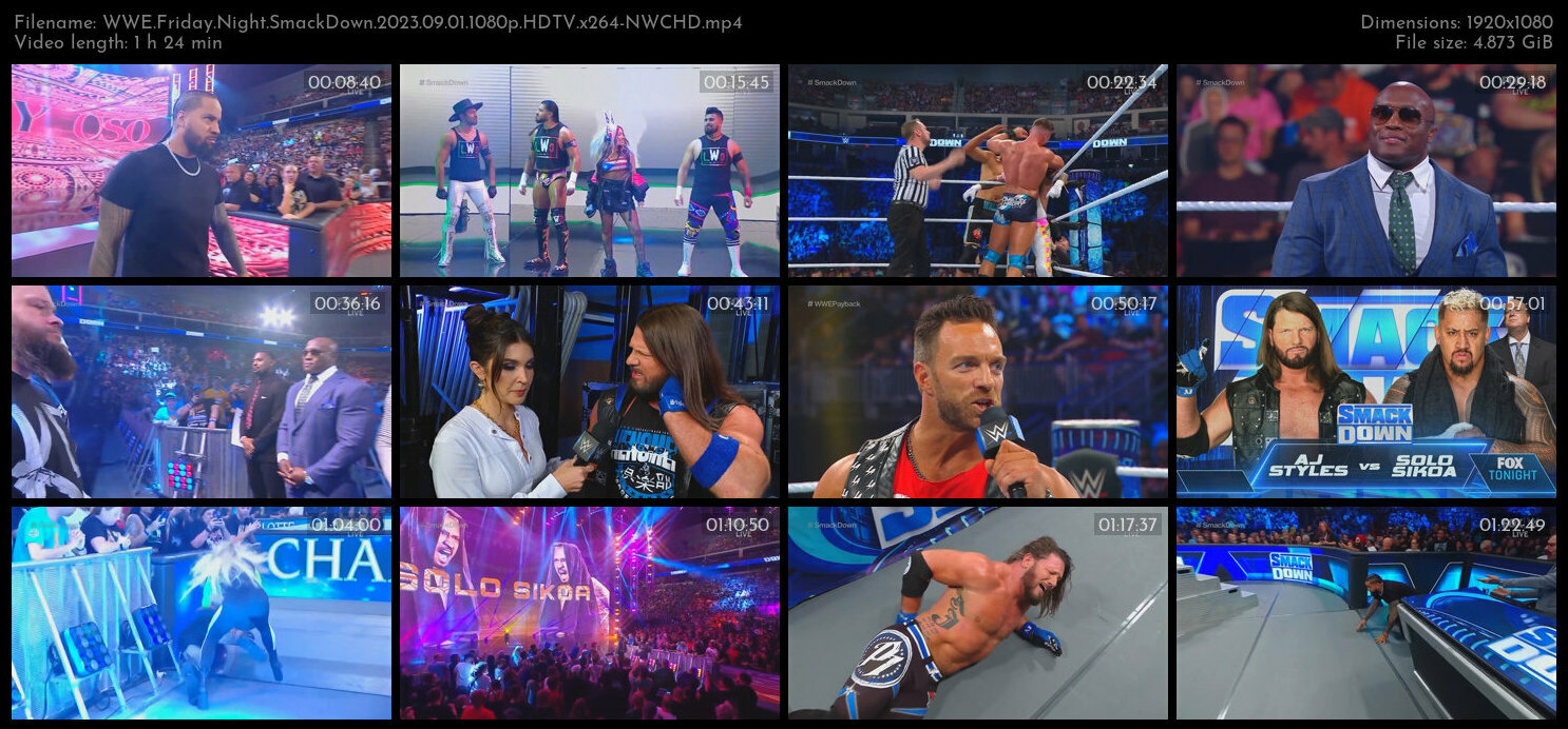 WWE Friday Night SmackDown 2023 09 01 1080p HDTV x264 NWCHD TGx