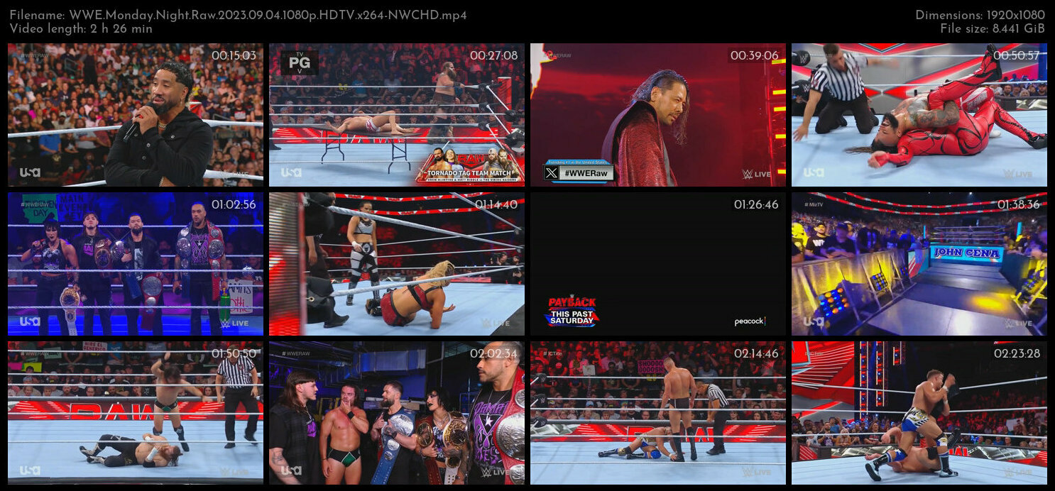 WWE Monday Night Raw 2023 09 04 1080p HDTV x264 NWCHD TGx
