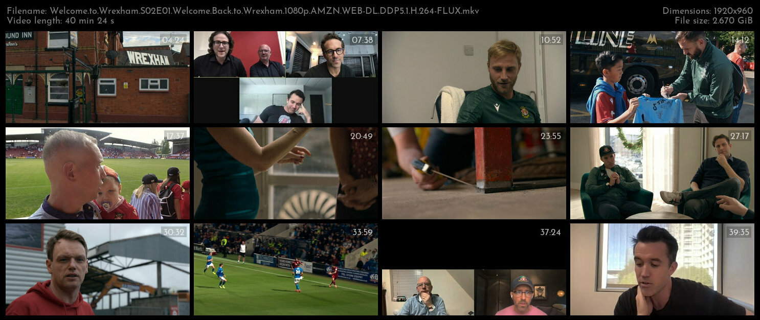 Welcome to Wrexham S02E01 Welcome Back to Wrexham 1080p AMZN WEB DL DDP5 1 H 264 FLUX TGx